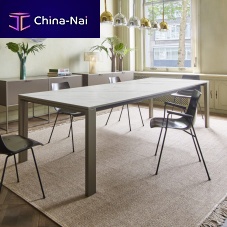 Contemporary dining table Naa porcelain stonewareFenix NTM®oak base
