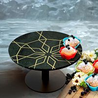 Food display rack countertopbrassmarble