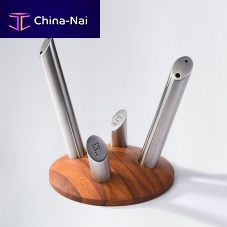 Stainless steel salt and pepper shaker TROPICAL teak