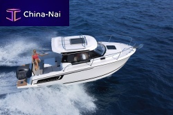 Outboard day fishing boat MERRY 695 SERIE2wheelhouse8-person max.with cabin