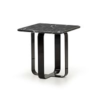 Contemporary side table V211leathermarblelacquered metal base