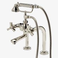 Double-handle bathtub mixer tap AEXT40deck mountedchromed metalbrass