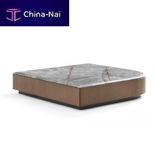 Contemporary coffee table STAGEmarblewalnut baseash base