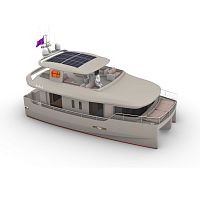 Catamaran houseboat 42inboarddieseltwin-engine