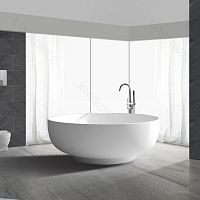 Round bathtub KKR-B002-Cfree-standingSolid Surfacestone resin