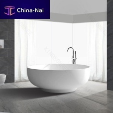 Round bathtub KKR-B002-Cfree-standingSolid Surfacestone resin