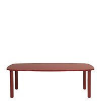 Contemporary table TOTTORIlacquered MDFsolid wood baserectangular