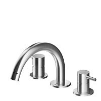 Double-handle washbasin mixer tap MB249countertopstainless steelbathroom