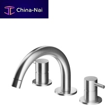 Double-handle washbasin mixer tap MB249countertopstainless steelbathroom