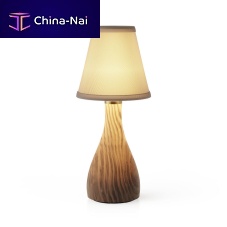 Table lamp BELLINGENblown glasscottonwooden
