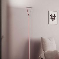 Floor-standing lamp RO F72 aluminumsteelfabric