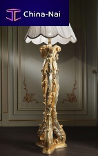 Floor-standing lamp art. 2013gold foilBaroque stylewireless