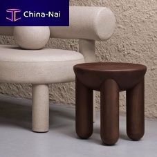 Contemporary side table Freyja walnutashoak