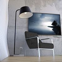 Floor lamp ORIONlacquered steelconcretecontemporary
