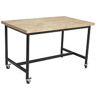 Contemporary table DEMONSTRATION SERIES : STEMmetalepoxysteel base