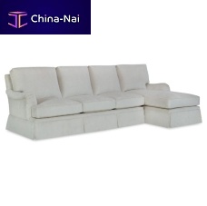 Contemporary sofa PORTER SECTIONAL leatherwhitemaple