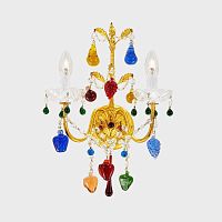 Traditional wall light PRIMIZIAindoorwrought ironblown glass