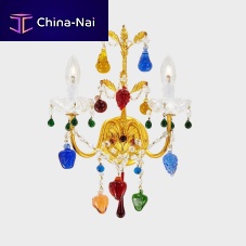 Traditional wall light PRIMIZIAindoorwrought ironblown glass