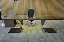 Executive desk CARLOVIcontemporarysteelglass