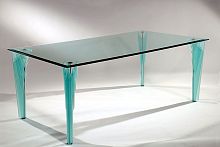 Contemporary dining table PIEDS DPOLIS glassrectangularhome