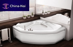 Corner bathtub INFINITYacrylicwhite