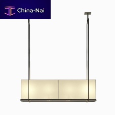 Contemporary ceiling light TIPPETTrectangularsteelpaper