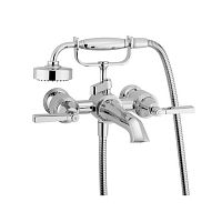 Double-handle shower mixer tap V6K32M-CPfor bathtubwall-mountedchromed metal