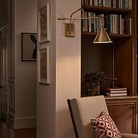 Contemporary wall light CHETHAM LIBRARYindoorbrassconical