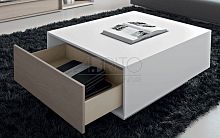 Contemporary table NEXT : 206lacquered woodrectangularwith drawer