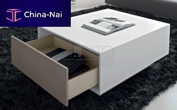 Contemporary table NEXT : 206lacquered woodrectangularwith drawer