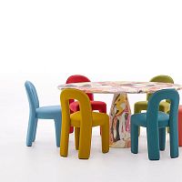 Contemporary chair LITHOindoorfoammetal base