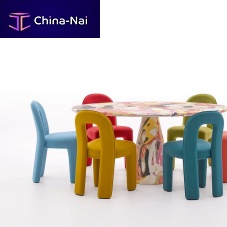 Contemporary chair LITHOindoorfoammetal base