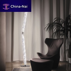 Floor-standing lamp HUGO stainless steelLentiflex®original design