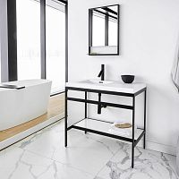 Double washbasin cabinet CONSOLEfree-standingglassmetal