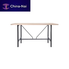 Contemporary high bar table ORIGINsolid woodsteelrectangular