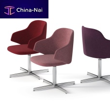 Contemporary chair HOSTindoorfabricsynthetic leather