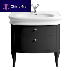 Free-standing washbasin cabinet LAM90Zsolid woodceramicclassic
