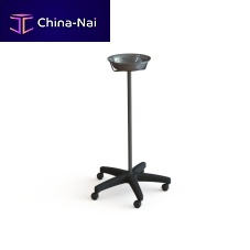 Trolley-mounted surgical basin stand 10.AD.1451stainless steel