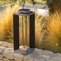 Contemporary lantern TECKALUaluminumteakby Claude Robin