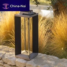 Contemporary lantern TECKALUaluminumteakby Claude Robin