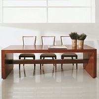Contemporary dining table C1249walnutcherrywoodcherrywood base