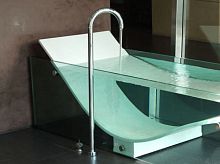 Bathtub mixer tap HOBfloor-mountedchromed metalbathroom