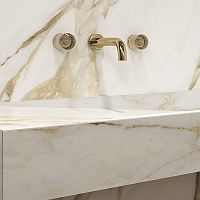 Double-handle washbasin mixer tap PF60011337wall-mountedmetalbathroom