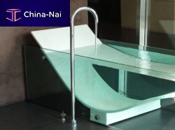 Bathtub mixer tap HOBfloor-mountedchromed metalbathroom