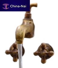 Double-handle washbasin mixer tap ANTIGUAwall-mountedbronzeinterior