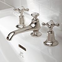 Double-handle washbasin mixer tap CH 12 seriescountertopwall-mountednickel