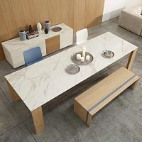 Contemporary table ICONsolid woodashceramic
