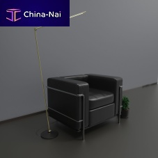 Floor-standing lamp THINbrasscontemporarycorded