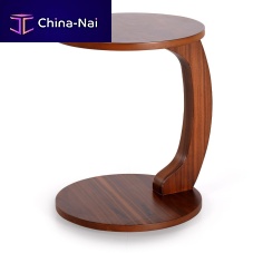 Contemporary side table C woodenwooden baseround