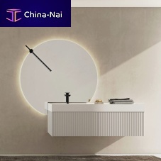 Wall-hung washbasin cabinet RT01 RigatooakHPLcontemporary